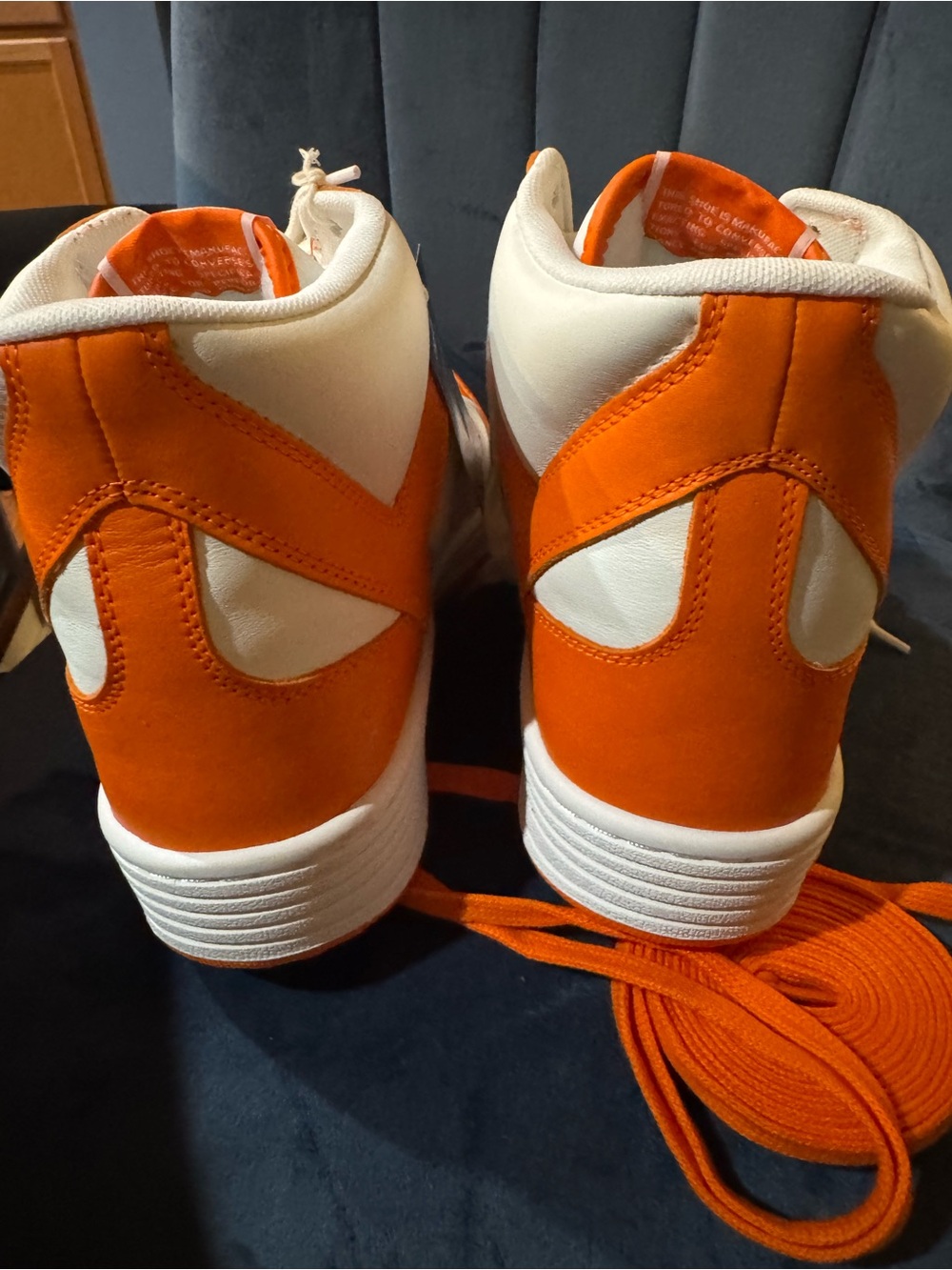 Converse Weapon Mid White and Orange Retro Basketball Sneakers, Sizes 12 & 10.5 - Picture 14 of 15